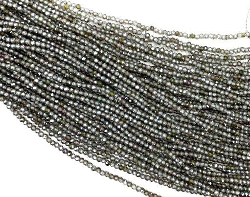 Бусины Циркон натуральный ювелирной огранки размер 2мм цвет серый