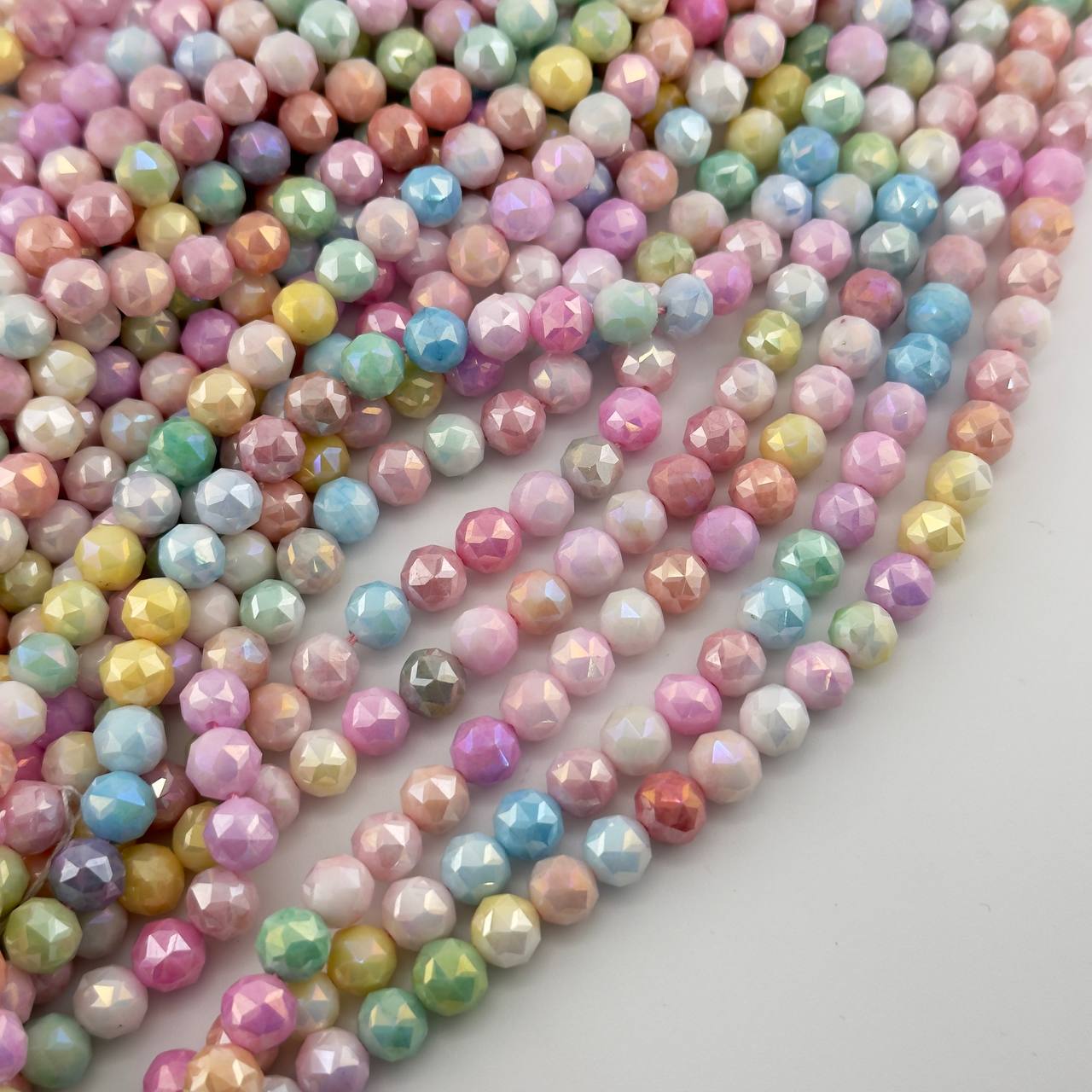 Чешское стекло размер 7,5мм цвет микс