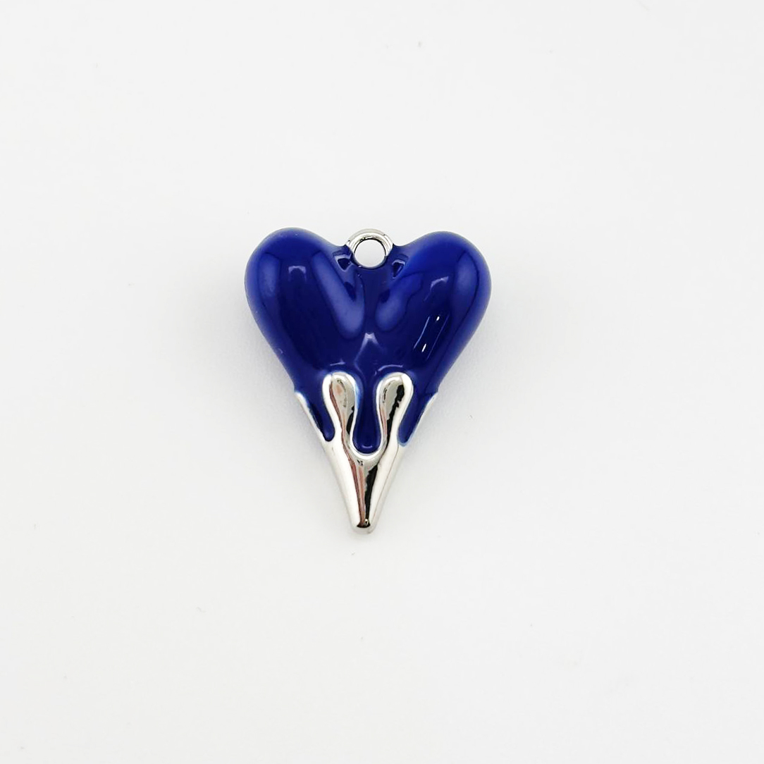 Подвеска сердце из эмали размер 19,6*24,6мм