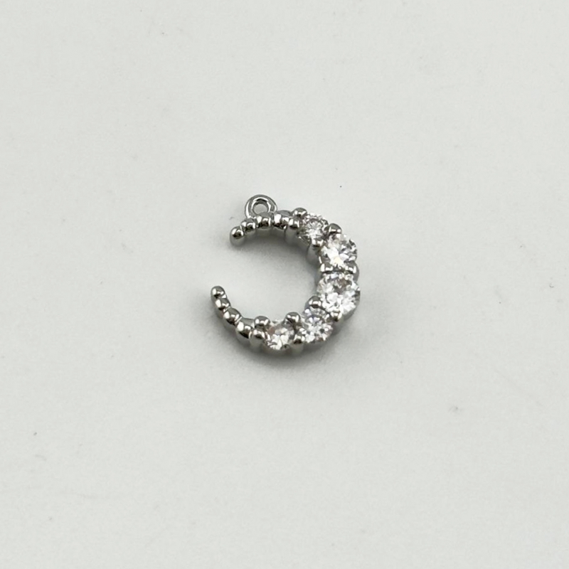 Подвеска Луна размер 10,4мм цвет серебро