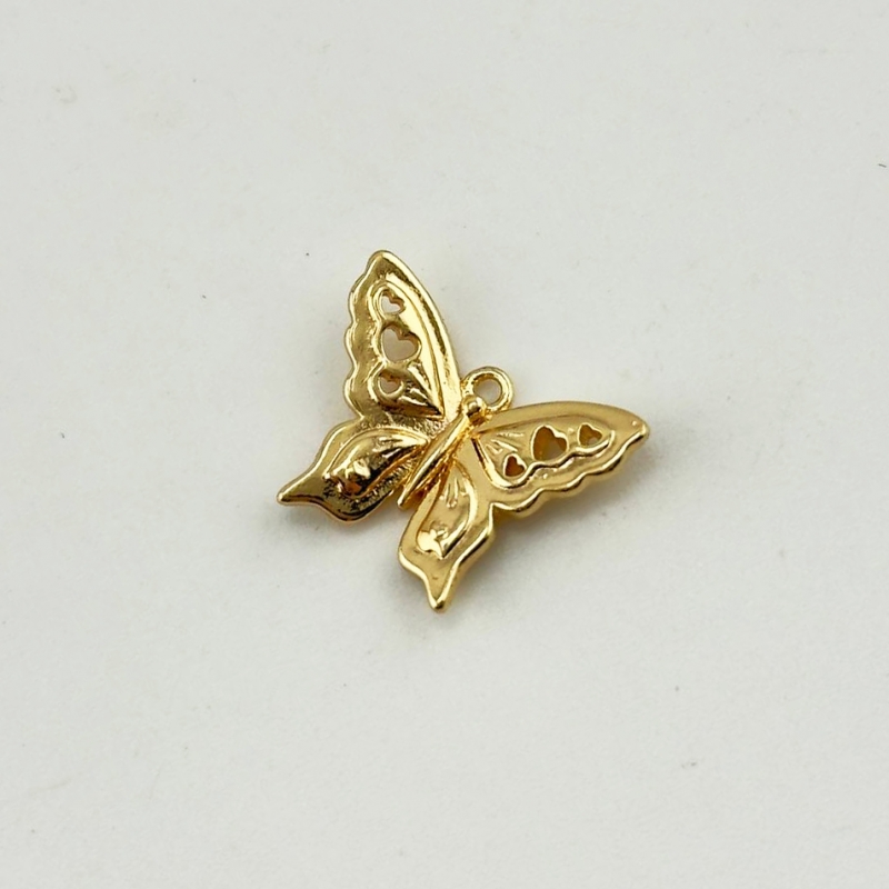 Подвеска Бабочка размер 19мм цвет золото