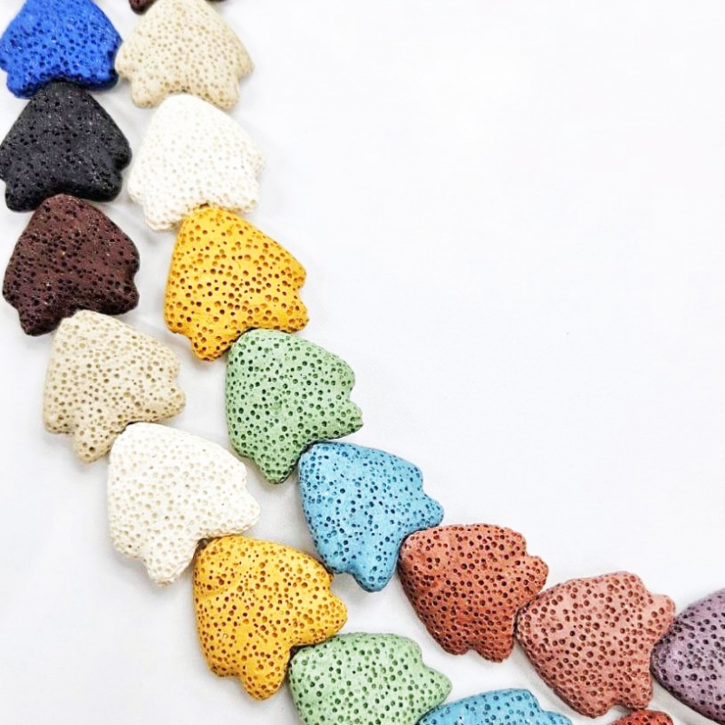 Бусины Вулканическая лава размер 24*25мм натуральный камень