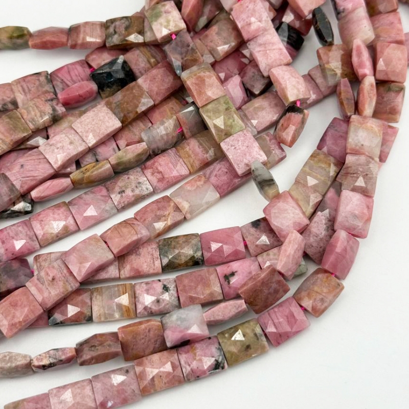 Бусины Родонит размер 8*10,3мм натуральный камень