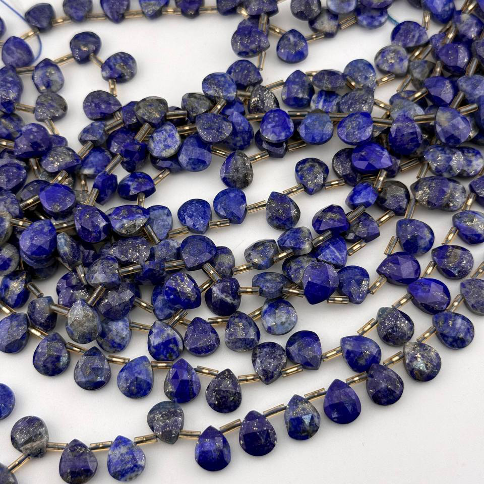 Бусины Лазурит размер 8,2*10,4мм натуральный камень