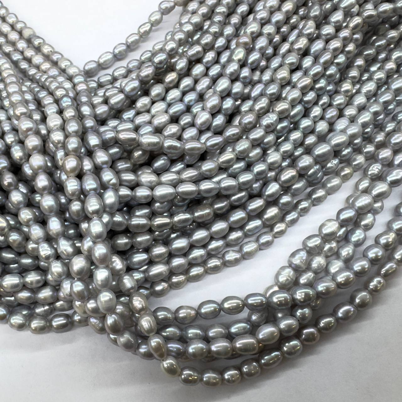 Жемчуг А культивированный размер 4-5мм цвет серый