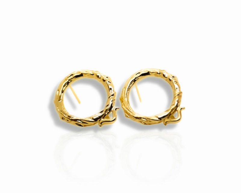 Швензы-серьги винтажное кольцо ; цвет золото; 19*22мм