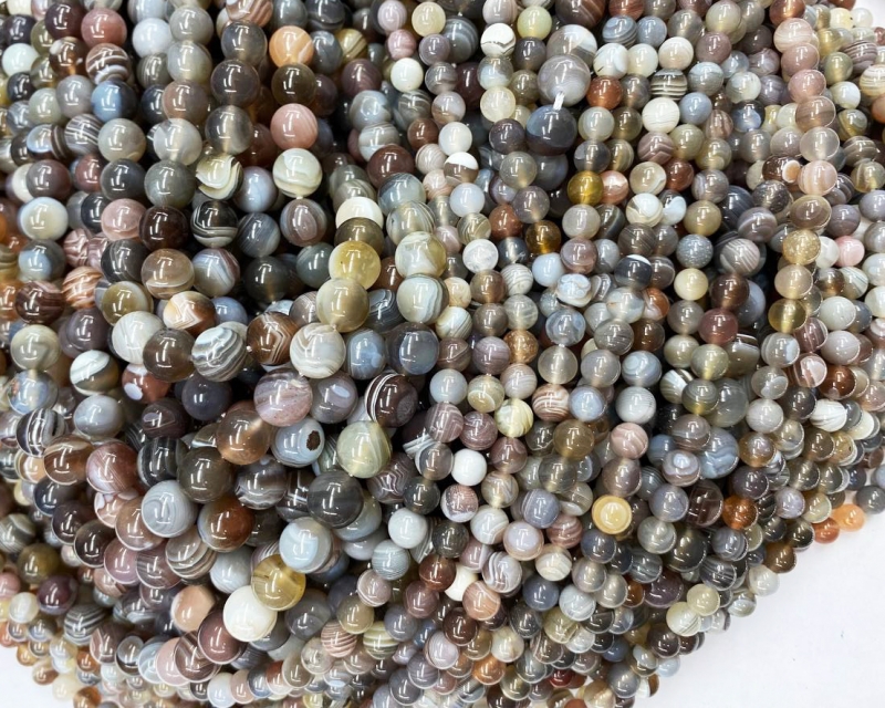 Бусины Агат бразильский гладкий глянцевый шар  6мм 8мм 10мм натуральный камень