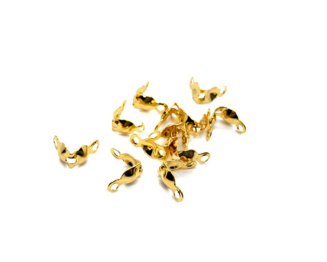 Каллоты концевики 10 штук размер 4 ×7 мм цвет золото